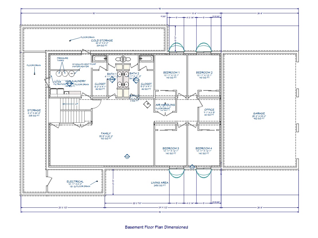 Basement level floor plan