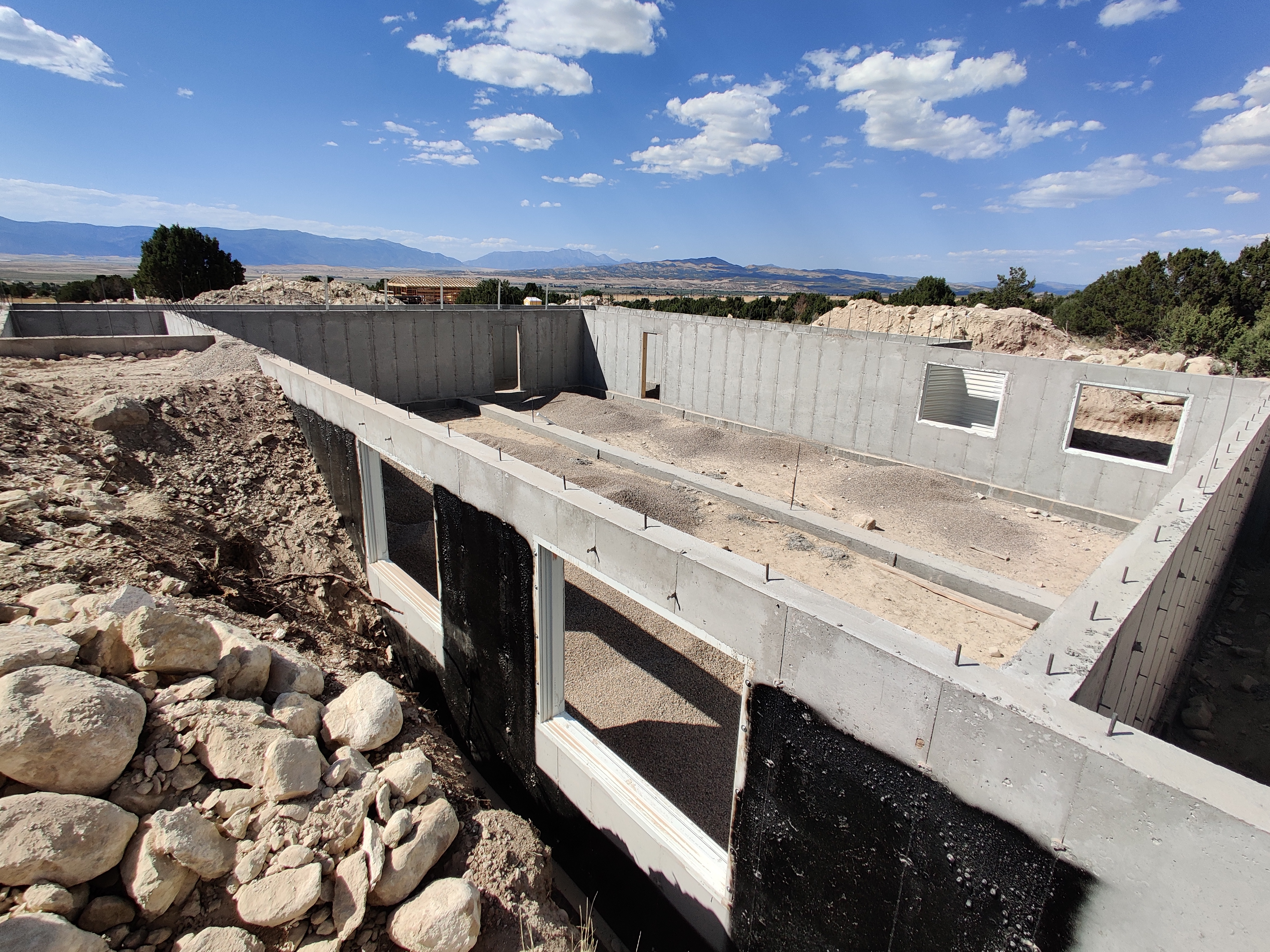 Foundation with waterproofing