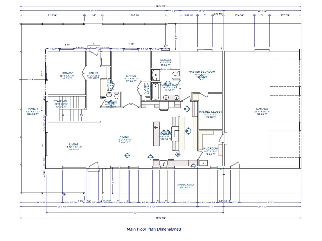 Main level floor plan