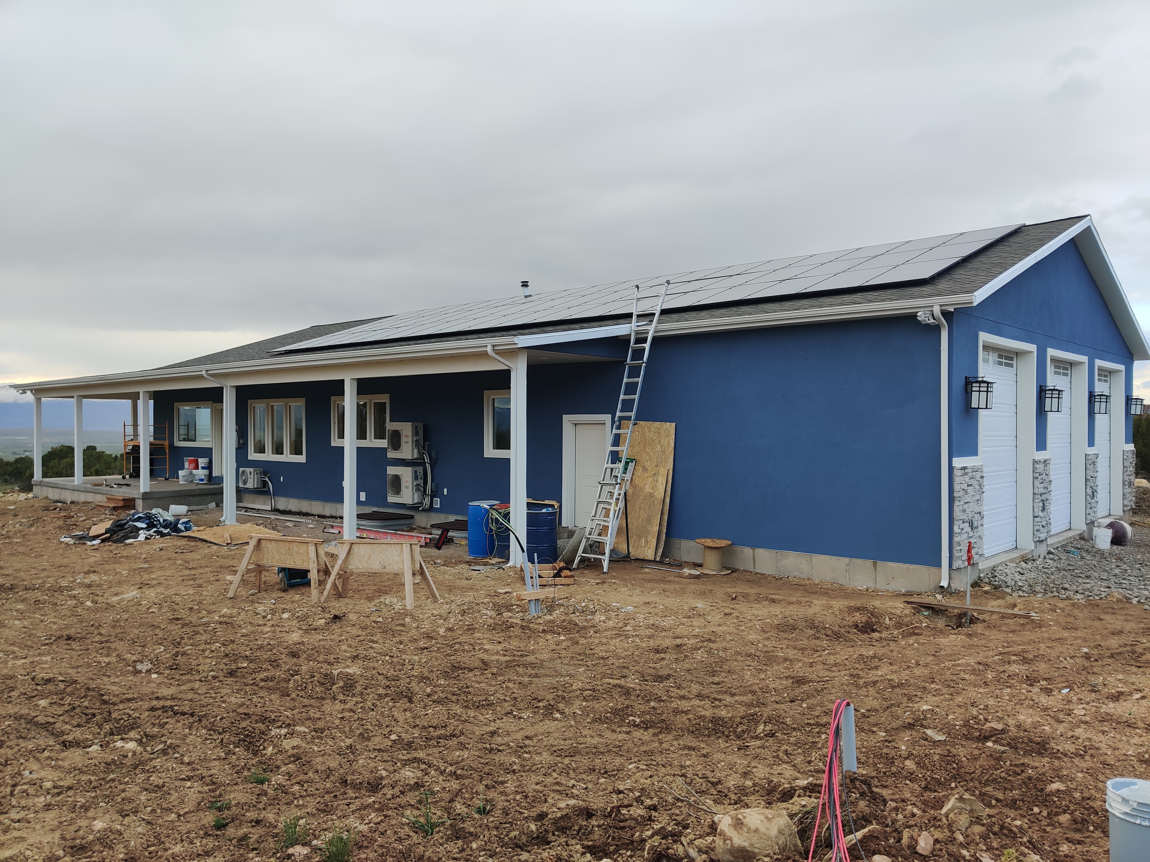 Solar panels on roof